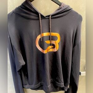 NWT - Tavi CycleBar Semi Cropped Hoodie - Black/RoseGold, size Medium